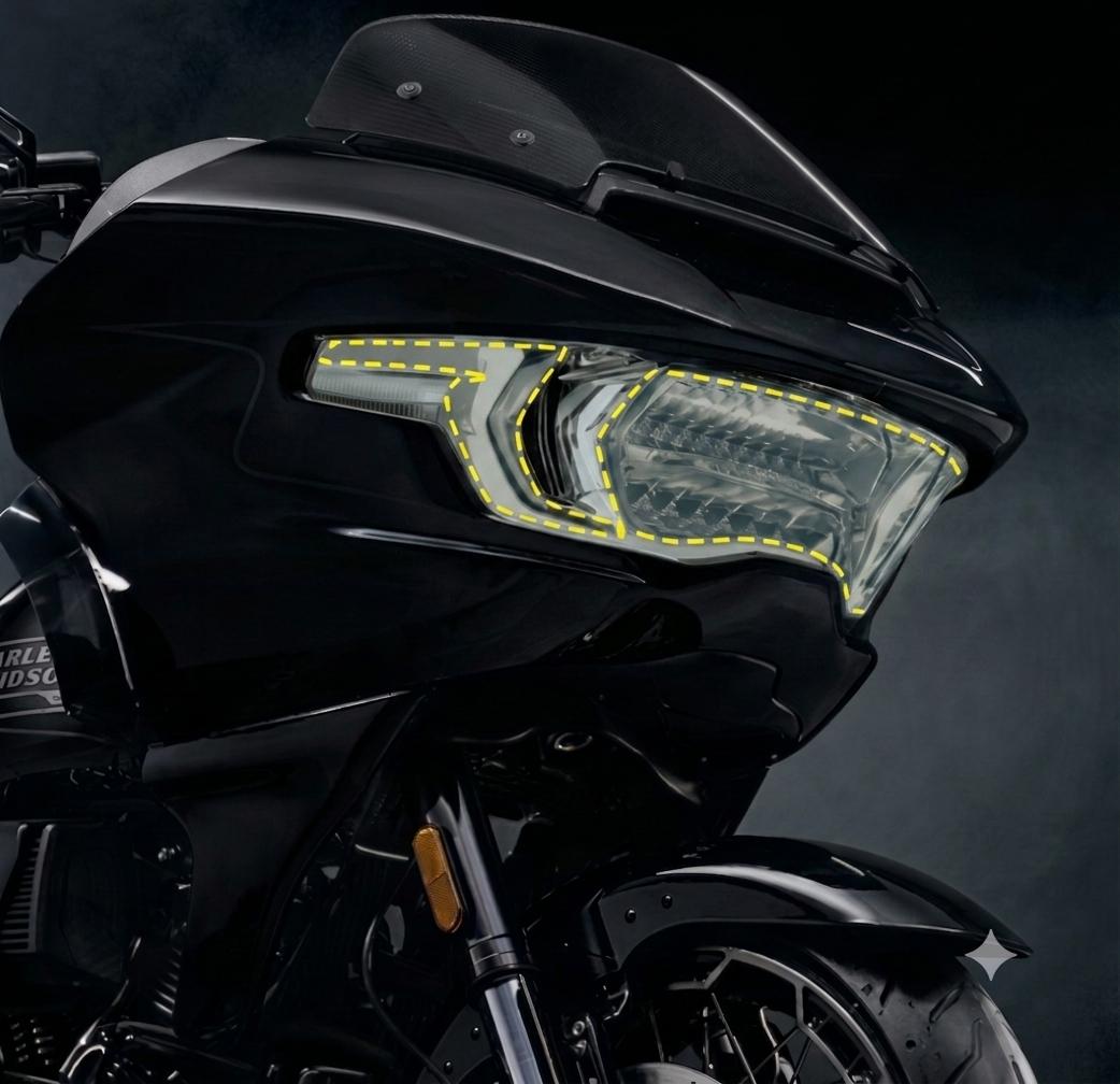 Protezione PPF Faro Harley Davidson Road Glide dal 2024 in poi
